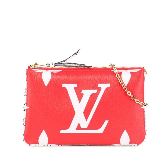 louis vuitton Handbags - Pre Loved louis vuitton Monogrammed Leather Pochette Women Red Crossbody Bags